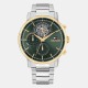 tommy,hilfiger,mens,stainless,steel,bracelet,watch,green,gold