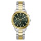 guess,men,s,palmer,quartz,analogue,watch,green,two,tone