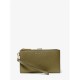 портмоне,всички,чанти,аксесоари,на,разпродажба,michael,michael,kors,women's,double,zip,wristlet,wallet,on,chain,safari,green