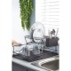 аксесоари,за,кухня,homelife,matte,black,2,tier,steel,dish,drainer,black