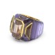 swarovski,chroma,cocktail,ring,purple,gold,tone,plated,violet