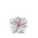 аксесоари,на,разпродажба,swarovski,eternal,flower,ring,flower,pink,mixed,metal,finish,red,blush