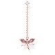 бижутерия,thomas,sabo,rose,dragonfly,single,stud,sterling,silver,earrings,mltclr