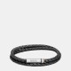 boss,men,s,ares,double,wrap,leather,bracelet,black