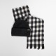 дамски,шал,всички,шапки,зимни,аксесоари,barbour,international,women,s,kemora,gingham,beanie,scarf,gift,set,black,moonbeam