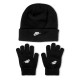 nike,club,beanie,glove,juniors,black,white