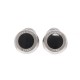 аксесоари,на,разпродажба,boss,men's,simony,polished,silver,tone,cufflinks,black