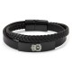 футбол,футболни,аксесоари,team,officially,licensed,stainless,steel,and,leather,black,ip,bracelet,liverpool,fc
