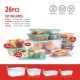 alpina,storage,boxes,26pcs,clear