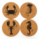 аксесоари,на,разпродажба,biba,biba,cork,coaster,set,of,4,under,the,sea