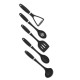 russell,hobbs,5pc,utensil,set,black