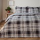 спално,бельо,и,комплекти,homelife,check,fleece,duvet,set,grey