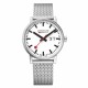 часовник,часовници,mondaine,evo2,big,watch,white,stainless,steel,mesh,(silver)