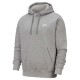 суичър,мъжки,пуловери,nike,sportswear,club,hoodie,dark,grey,heather,matte,silver,white,(grey)