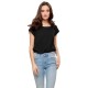 тениска,дамски,тениски,only,vic,solid,short,sleeve,t,shirt,black,(black)