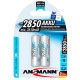 батерии,ansmann,1x2,nimh,2850,mignon,2650mah,aa,rechargeable,battery,silver