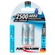 батерии,ansmann,1x2,maxe,nimh,2500,mignon,2400mah,aa,rechargeable,battery,silver,(silver)