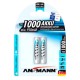 батерии,ansmann,1x2,nimh,1000,micro,950mah,aaa,rechargeable,battery,silver,(blue)
