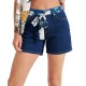 къси,панталони,дамски,панталони,superdry,mid,rise,slim,denim,shorts,blue