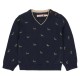 блуза,детски,блузи,boboli,puppy,sweater,blue,(navy)