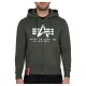 блуза,мъжки,пуловери,alpha,industries,basic,full,zip,sweatshirt,dark,olive,(green)