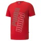 тениска,мъжки,тениски,puma,power,logo,short,sleeve,t,shirt,red,(high,risk,red)