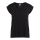 тениска,дамски,тениски,pieces,billo,lurex,stripes,short,sleeve,t,shirt,black,detail,lurex,black,(black)