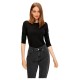 тениска,дамски,тениски,pieces,sirene,3,4,sleeve,t,shirt,black,(black)