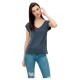тениска,дамски,тениски,pieces,kamala,short,sleeve,v,neck,t,shirt,ombre,blue,(blue)