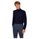 сако,мъжки,пуловери,selected,berg,high,neck,sweater,navy,blazer,detail,melange,(blue)