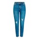 дънки,дамски,панталони,pieces,kesia,mom,ankle,destroy235,vi,high,waist,jeans,blue
