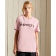 тениска,дамски,тениски,superdry,core,logo,short,sleeve,t,shirt,soft,pink,(grey)