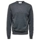 блуза,мъжки,пуловери,selected,town,merino,coolmax,knit,sweater,grey