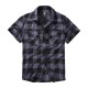 карирана,риза,мъжки,ризи,brandit,check,short,sleeve,shirt,black,grey,(blue)