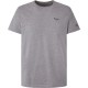 тениска,мъжки,тениски,pepe,jeans,original,basic,3n,short,sleeve,t,shirt,grey,marlange,(grey)
