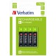 батерии,verbatim,aaa,rechargeable,battery,4,units,black,(blue)