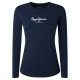 тениска,дамски,тениски,pepe,jeans,new,virginia,long,sleeve,t,shirt,navy,(blue)