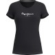 тениска,дамски,тениски,pepe,jeans,new,virginia,short,sleeve,t,shirt,black,(black)