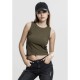 тениска,дамски,тениски,urban,classics,lace,crop,sleeveless,t,shirt,green,(olive)