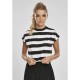 тениска,дамски,тениски,urban,classics,stripe,short,short,sleeve,t,shirt,black,(black,white)