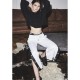 панталони,дамски,панталони,urban,classics,button,up,pants,white,black,white,(white)