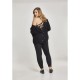 блуза,дамски,блузи,urban,classics,back,lace,up,big,sweatshirt,black,(black)