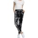 панталони,дамски,панталони,urban,classics,beach,pants,black,(black,white)