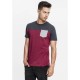 тениска,мъжки,тениски,urban,classics,3,tone,pocket,t,shirt,bordeaux,white,gray,(red)