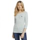 тениска,дамски,тениски,tom,tailor,stripe,3,4,sleeve,t,shirt,white,green,small,stripe,(white)