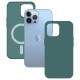други,аксесоари,ksix,magcharge,iphone,13,pro,silicone,phone,case,green,(green)