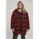 анорак,дамски,якета,и,палта,urban,classics,hooded,check,gt,parka,red