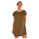 рокля,дамски,поли,и,рокли,noisy,may,mathilde,short,sleeve,dress,green,(burnt,olive)