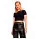 фланелка,с,къс,ръкав,дамски,топове,jack,&,jones,florie,jjxx,short,sleeve,top,black,(black)