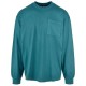 блуза,мъжки,пуловери,urban,classics,pigment,dyed,pocket,sweatshirt,teal,(blue)